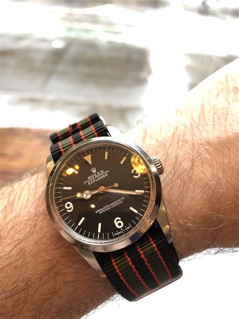 rolex vintage explorer nato strap